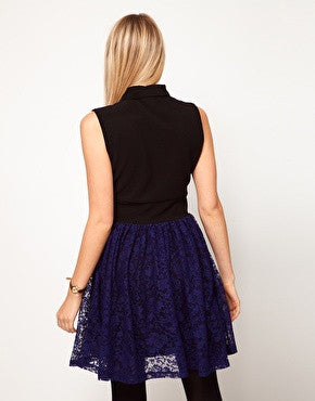 ASOS Mini Lace Dress With Elastic Waist